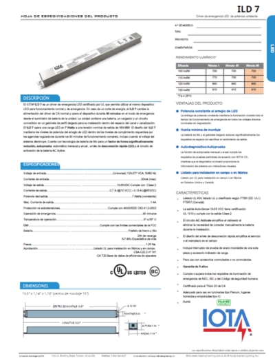 ILD 7 SPEC SHEET
